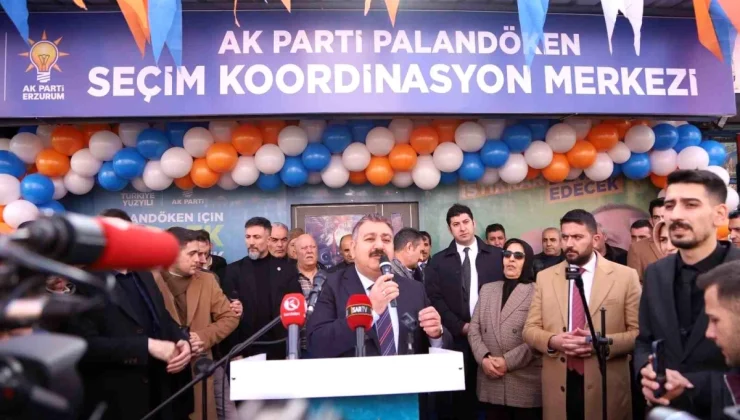 Palandöken’de miting gibi SKM açılışı