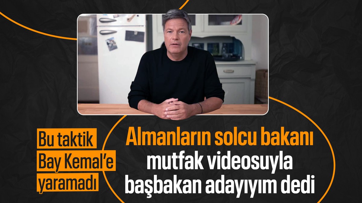 Almanya’da solcu bakan Robert Habeck, mutfak videosuyla adayım dedi